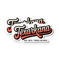 (2 Pack) Texarkana Magnets - Retro City Decor - Souvenir Fridge Magnets - 5" On Longest Side - Premium Magnet - for Cars, Refrigerators, Toolboxes, Lockers - Made in USA - MAG17626