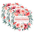 (3 Pack) Grandma Floral Decals - Amazing Loving Strong - Laptop Decal - 3 Inches On Longest Side - Easy Peel & Apply - Made in USA - 3MCS7233