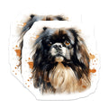 (2 Pack) Pekingese Dog Magnets - Watercolor Pet Art - Dog Lover Fridge Decor - 5 Inches On Longest Side - Thick Durable Magnet - Made in USA - MAG26253