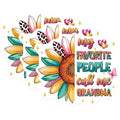 (3 Pack) Grandma Decals - Sunflower Hearts - Favorite People Decal - 3 Inches On Longest Side - Easy Peel & Apply - Made in USA - 3MCS7223