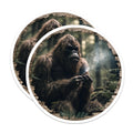 (2 Pack) Bigfoot Smoking Magnets - Funny Sasquatch - Cryptid Enthusiast Decor - 5 Inches On Longest Side - Thick Durable Magnet - Made in USA - MAG26958