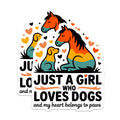 (2 Pack) Dog Lover Magnets - Pet Mom Quote Magnets - Cute Animal Design - Just A Girl Who Loves Dogs - 5 Inches On Longest Side - Thick Durable Magnet - Made in USA - MAG26484