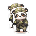 (2 Pack) Panda Soldier Magnets - Cute Animal Art - Military Panda Decor - 5" On Longest Side - Premium Magnet - for Cars, Refrigerators, Toolboxes, Lockers - Made in USA - MAG16605