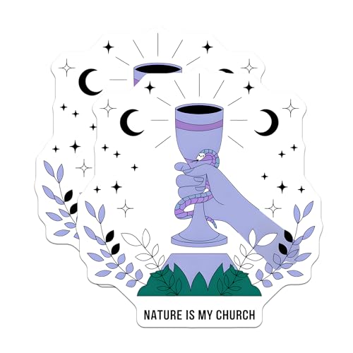 (2 Pack) Nature is My Church Magnets - Tree of Life Design - Inspirational Outdoor Quote - Spiritual Adventure Decor - 5" On Longest Side - for Cars, Fridges, Toolboxes - Made in USA - MAG7251