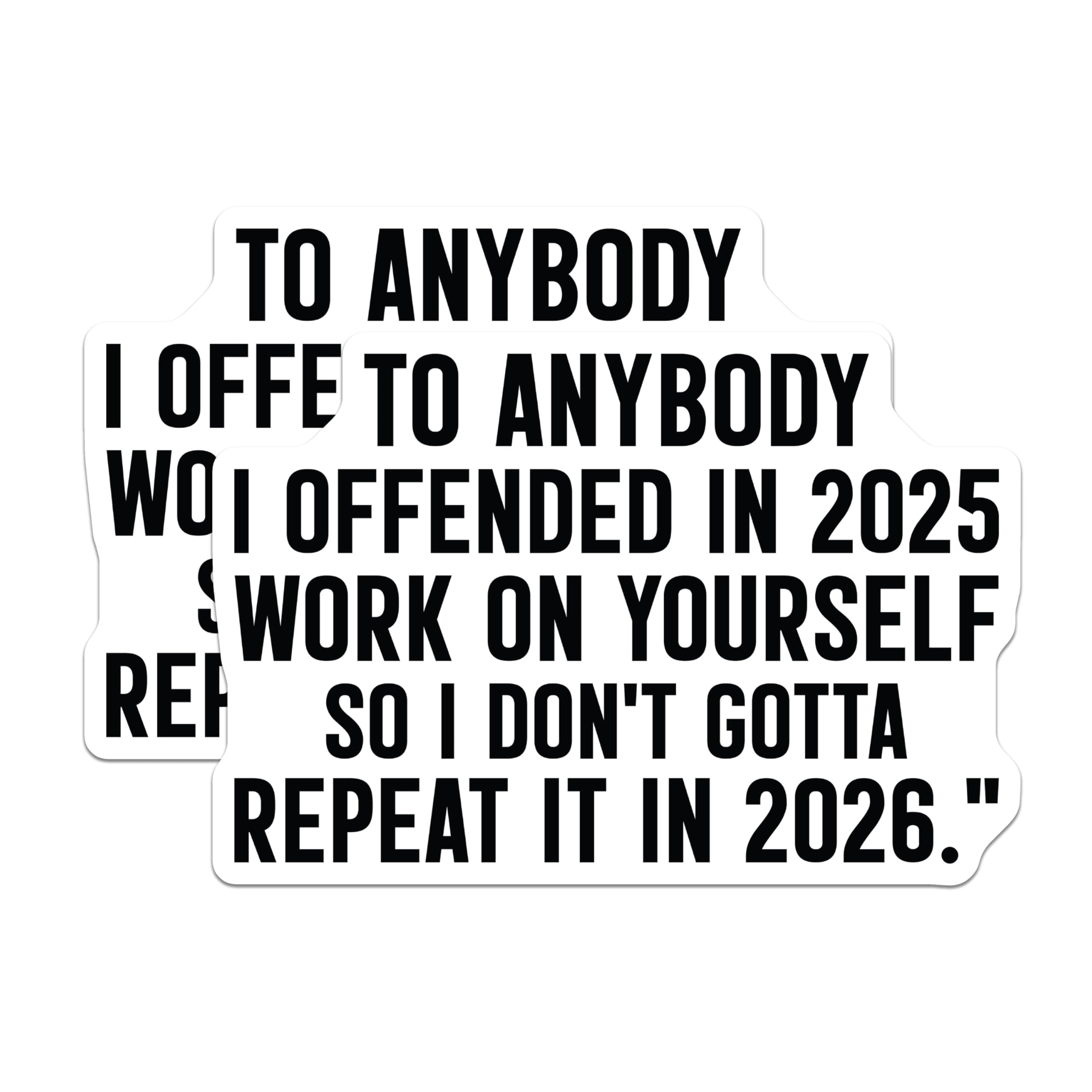 (2 Pack) Funny Offended Magnets - 2025 Offense - Snarky Fridge Decor - 5" On Longest Side - Premium Magnet - for Cars, Refrigerators, Toolboxes, Lockers - Made in USA - MAG16768