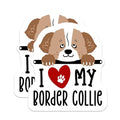 (2 Pack) I Love My Border Collie Magnets - Dog Lover Accessories - Pet Owner Fridge Magnets - 5" On Longest Side - for Cars, Fridges, Toolboxes - Made in USA - MAG4301