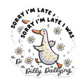 (2 Pack) Funny Duck Magnets - Dilly Dallying Procrastination Humor - Whimsical Refrigerator Locker Decor - 5 Inches On Longest Side - Thick Durable Magnet - Made in USA - MAG22415