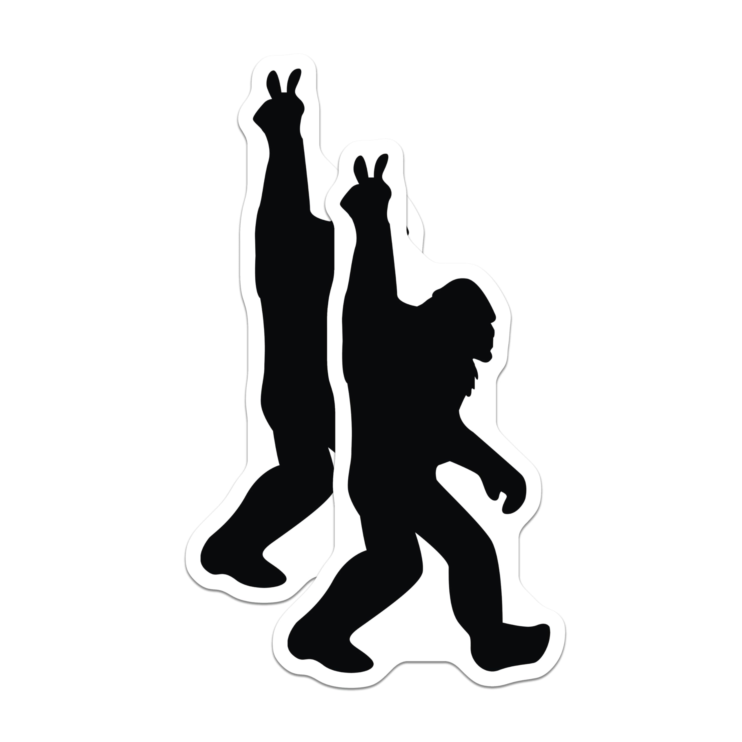 (2 Pack) Bigfoot Magnets - Sasquatch Cryptid Decor - Wilderness Creature Art - Refrigerator Locker Display - 5 Inches On Longest Side - Thick Durable Magnet - Made in USA - MAG23218
