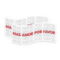 (2 Pack) Mas Amor Por Favor Stickers - Love Stickers - Spanish Stickers - Inspirational Stickers - 5" On Longest Side - Sticks to Smooth Flat Surfaces - Made in USA - BMCS5764