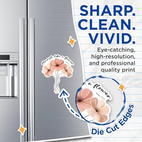 (2 Pack) Flourish Like A Flower Magnets - Inspirational Quote Magnets - Floral Design Magnets- 5" On Longest Side - for Fridges, Toolboxes, Cars - Made in USA - MAG2836