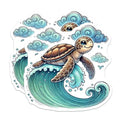 (2 Pack) Ocean Animal Decor Magnet - Cute Sea Creature - 5" On Longest Side - Sticks to Smooth Flat Surfaces - Made in USA - MAG10104