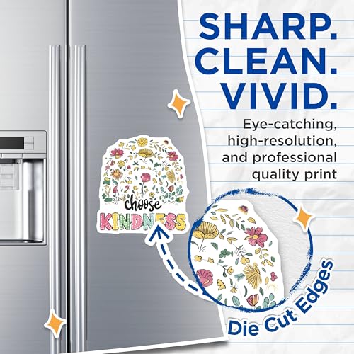 (2 Pack) Choose Kindness Magnets Magnets - Floral Design - Inspirational Quote - 5" On Longest Side - Made in USA - Sticks to Refrigerators & Metal Surfaces - MAG8637