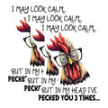 (3 Pack) Funny Chicken Decals - Sarcastic Chicken - Laptop Decals - 3 Inches On Longest Side - Easy Peel & Apply - Made in USA - 3MCS6505