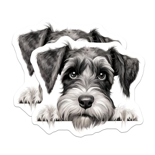 (2 Pack) Cute Dog Decor Magnet - 5" On Longest Side - Sticks to Smooth Flat Surfaces - Made in USA - MAG10289