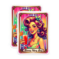 (2 Pack) Bloody Mary Buff Magnets - Retro Pin Up Girl Art - Cocktail Lover Kitchen Decor - Vibrant Bar Magnet Set - 5 Inches On Longest Side - Thick Durable Magnet - Made in USA - MAG22001