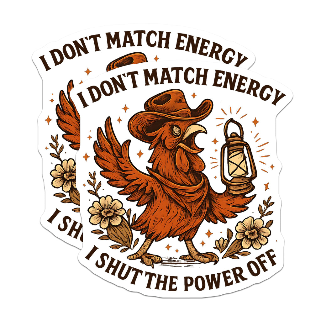 (2 Pack) Funny Chicken Magnets - Cowboy Rooster Art - Sarcastic Quote Kitchen Decor - 5" On Longest Side - Premium Magnet - for Cars, Refrigerators, Toolboxes, Lockers - Made in USA - MAG16749