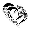(2 Pack) I Love Camping Magnets - Outdoor Adventure Decor - RV Camper Travel Accessory - Nature Enthusiast Hiking Fan - 5 Inches On Longest Side - Thick Durable Magnet - Made in USA - MAG37573