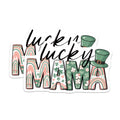 (2 Pack) Lucky Mama Magnets - St Patricks Day Celebration - Irish Clover Theme Decor - Festive Mom Gift - 5 Inches On Longest Side - Thick Durable Magnet - Made in USA - MAG22459