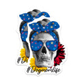 (2 Pack) Dog Mom Magnets - Skull Paw Prints - Sunflower Magnets - 5" On Longest Side - Premium Magnet - for Cars, Refrigerators, Toolboxes, Lockers - Made in USA - MAG17628