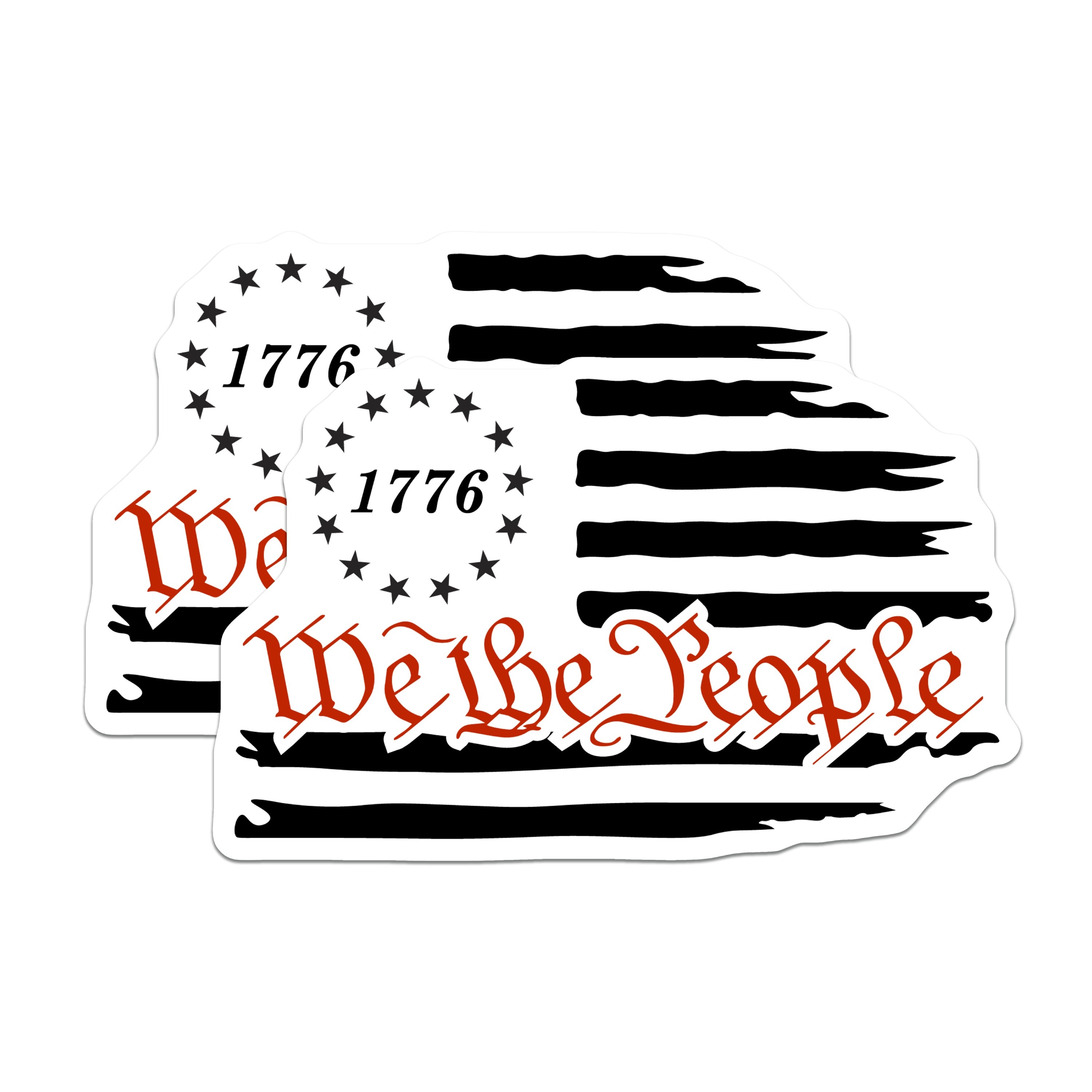(2 Pack) We the People Magnets - 1776 US Constitution - Patriotic Americana - Fridge Locker Accessory - 5 Inches On Longest Side - Thick Durable Magnet - Made in USA - MAG37175