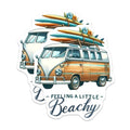 (2 Pack) Feeling A Little Beachy Stickers - 5" On Longest Side - Sticks to Smooth Flat Surfaces - Made in USA - BMCS9292 - BMCS9292
