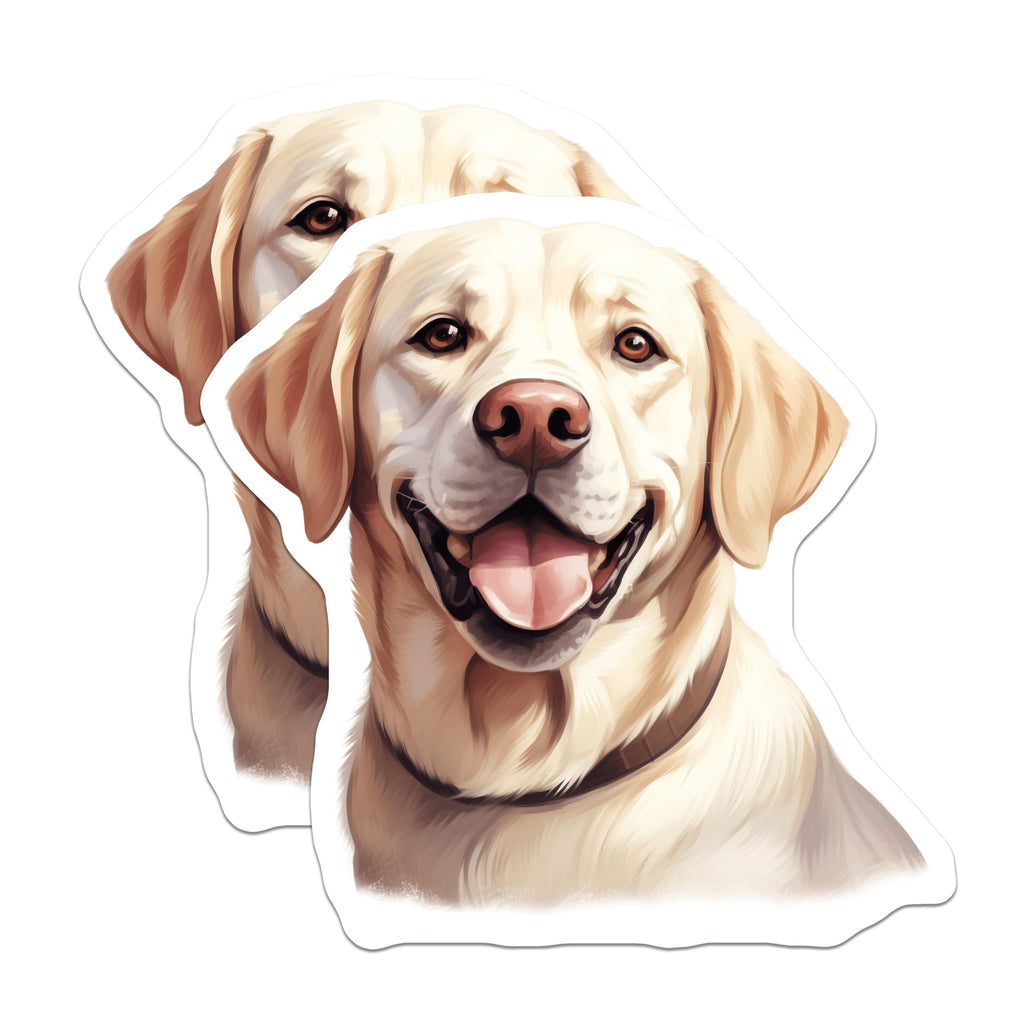 (2 Pack) Golden Retriever Magnets - Happy Dog Decor - Pet Lover Accessory - 5 Inches On Longest Side - Thick Durable Magnet - Made in USA - MAG23729