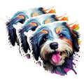 (3 Pack) Bernese Mountain Dog Decals - Colorful Dog Art - Laptop Decal - 3 Inches On Longest Side - Easy Peel & Apply - Made in USA - 3MCS0748