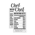 (2 Pack) Chef Nutrition Facts Stickers - Awesome Chef Stickers - Chef Skills Stickers - 5" On Longest Side - Sticks to Smooth Flat Surfaces - Made in USA - BMCS14279