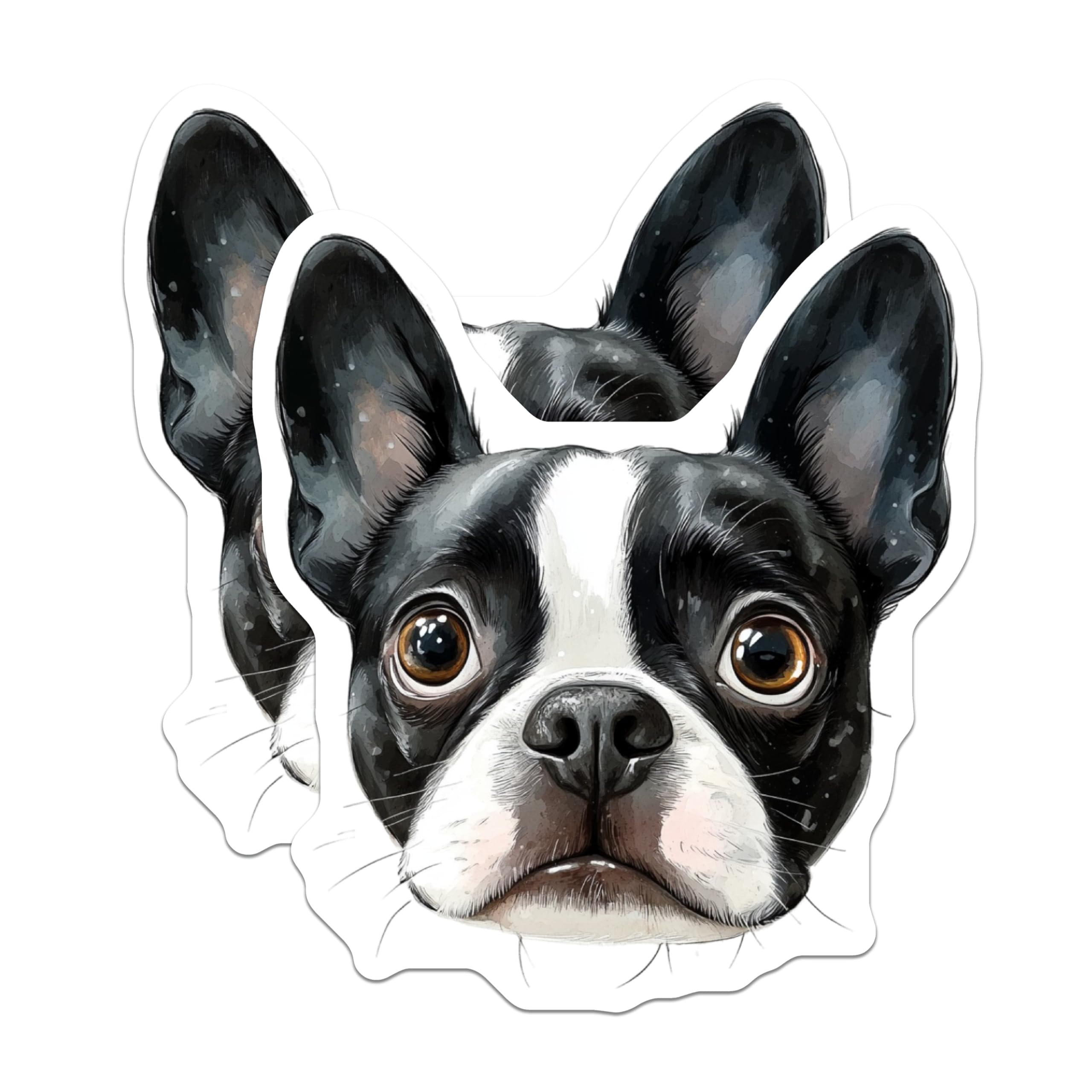 (2 Pack) Boston Terrier Magnets - Dog Lover Decor - Fridge Magnets - 5" On Longest Side - Premium Magnet - for Cars, Refrigerators, Toolboxes, Lockers - Made in USA - MAG15302