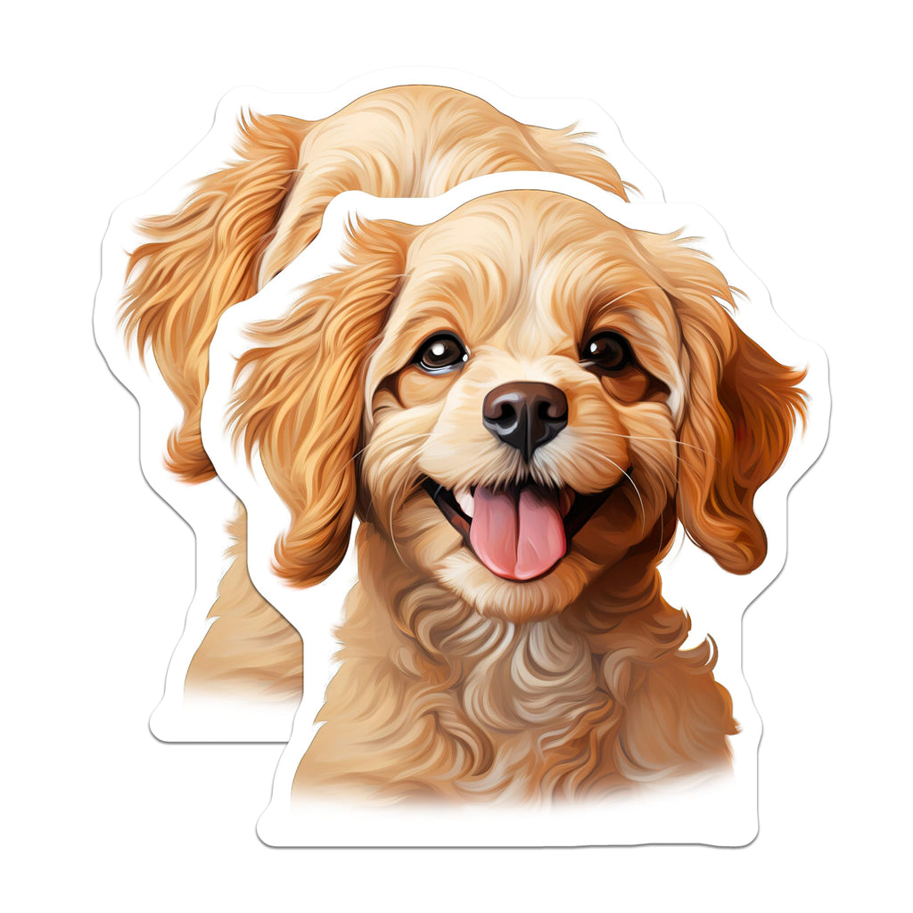 (2 Pack) Golden Retriever Puppy Magnets - Cute Dog Lover - Pet Parent Decor - 5 Inches On Longest Side - Thick Durable Magnet - Made in USA - MAG27888
