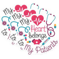 (3 Pack) Nurse Heart Decals - Medical Laptop Decals - Patient Care Stickers- 3 Inches On Longest Side - Easy Peel & Apply - Made in USA - 3MCS5625