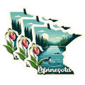 (3 Pack) Minnesota Decals - Laptop Decal - State Pride Sticker - 3 Inches On Longest Side - Easy Peel & Apply - Made in USA - 3MCS0145