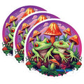 (3 Pack) Frog and Mushroom Decals - Fantasy Toad Stickers - Laptop Decor - 3 Inches On Longest Side - Easy Peel & Apply - Made in USA - 3MCS2843