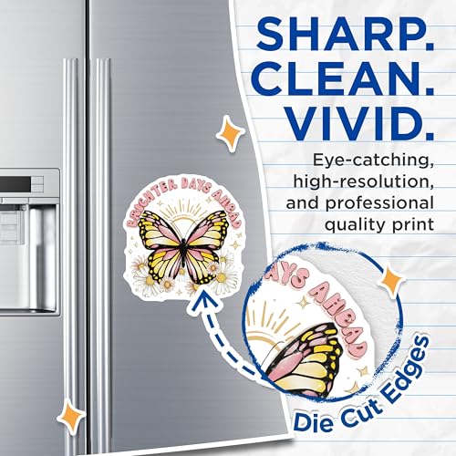 (2 Pack) Butterfly Magnets Magnets - Brighter Days Ahead - Inspirational Magnet for Fridge - 5" On Longest Side - Made in USA - Sticks to Refrigerators & Metal Surfaces - MAG8621
