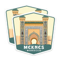 (2 Pack) Meknes Morocco Magnets - Moroccan Architecture - Travel Souvenirs - 5 Inches On Longest Side - Thick Durable Magnet - Made in USA - MAG19872