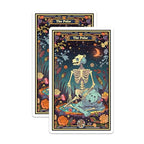 (2 Pack) The Polar Bear Skeleton Magnets - Animal Tarot Card Artwork - Unique Fridge Magnets - Skeleton Bear Kitchen - 5" On Longest Side - for Cars, Fridges, Toolboxes - Made in USA - MAG3665
