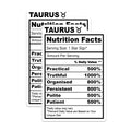 (2 Pack) Taurus Zodiac Magnets - Nutrition Facts Funny - Horoscope Fridge Decor - 5" On Longest Side - Premium Magnet - for Cars, Refrigerators, Toolboxes, Lockers - Made in USA - MAG15422