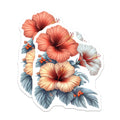 (2 Pack) Tropical Hibiscus Flower Magnets - Exotic Floral Decor - Vibrant Botanical Refrigerator Magnets - 5 Inches On Longest Side - Thick Durable Magnet - Made in USA - MAG25461