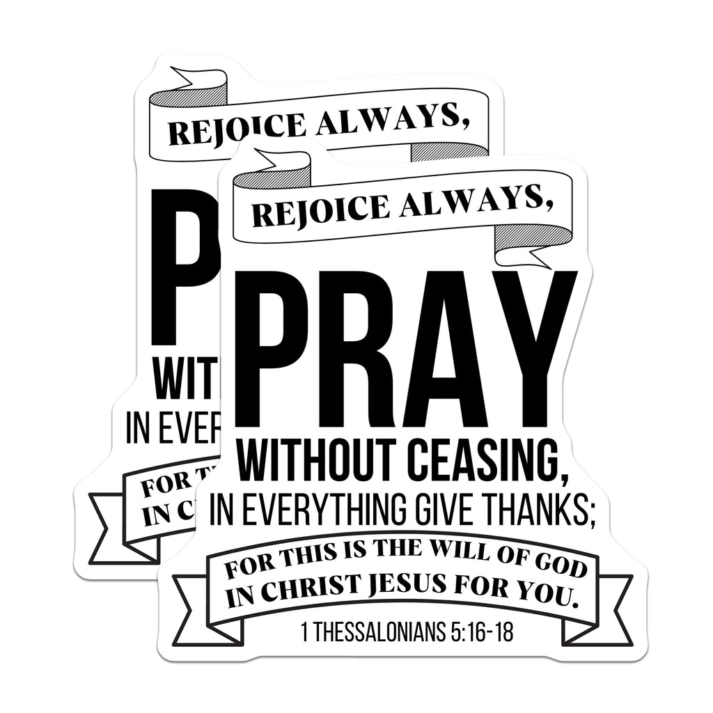 (2 Pack) Scripture Magnets - Rejoice Always Pray Without Ceasing - Christian Home Devotional Encouragement - 5 Inches On Longest Side - Thick Durable Magnet - Made in USA - MAG38032