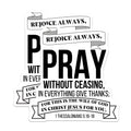 (2 Pack) Scripture Magnets - Rejoice Always Pray Without Ceasing - Christian Home Devotional Encouragement - 5 Inches On Longest Side - Thick Durable Magnet - Made in USA - MAG38032