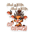 (2 Pack) Just A Little Crazy Magnets - Cute Cow Design - Fun Kitchen - Animal Print Magnets - Unique Refrigerator Magnets - 5" On Longest Side - for Cars, Fridges, Toolboxes - Made in USA - MAG3785
