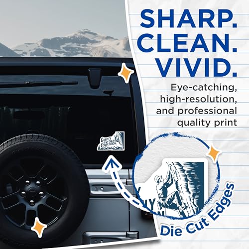 (2 Pack) Gravity is My Only Competition Stickers - Rock Climbing Motivation - Outdoor Adventure Decal - 5" On Longest Side - Sticks to Smooth Flat Surfaces - Made in USA - BMCS5793