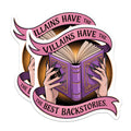 (2 Pack) Villains Backstories Magnets - Gothic Book Lover Decor - Dark Academia Reading Quote Art - 5 Inches On Longest Side - Thick Durable Magnet - Made in USA - MAG20837