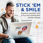 (2 Pack) Dancer Hourly Rate Stickers - Funny Dancer Rates Sticker - Dance Teacher Humor Stickers - 5" On Longest Side - Sticks to Smooth Flat Surfaces - Made in USA - BMCS4940