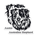 (2 Pack) Australian Shepherd Magnets - Dog Lover Fridge Magnets - Pet Animal Art - Cute Dog Magnets for Home Office - 5" On Longest Side - for Cars, Fridges, Toolboxes - Made in USA - MAG4009