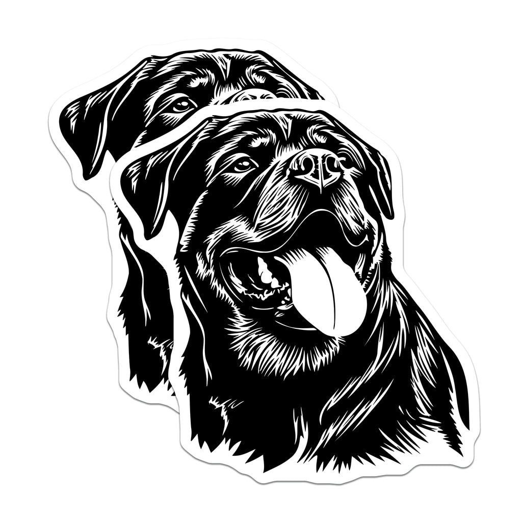 (2 Pack) Rottweiler Dog Magnets - Animal Lover Kitchen Decor - Pet Parent Refrigerator Art - Canine Breed Collectible - 5 Inches On Longest Side - Thick Durable Magnet - Made in USA - MAG38202