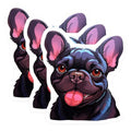 (3 Pack) French Bulldog Decals - Dog Lover - Cute Puppy Sticker - 3 Inches On Longest Side - Easy Peel & Apply - Made in USA - 3MCS2714