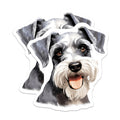 (2 Pack) Happy Schnauzer Dog Magnets - Cute Pet Lover Fridge Decor - Animal Enthusiast Refrigerator Magnets for Dog Moms - 5 Inches On Longest Side - Thick Durable Magnet - Made in USA - MAG29504