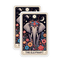 (2 Pack) Elephant Stickers - Animal Art Stickers - Floral Elephant Decal - 5" On Longest Side - Sticks to Smooth Flat Surfaces - Made in USA - BMCS5401