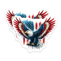(2 Pack) American Eagle Magnets - Patriotic Decor - USA Flag Refrigerator Art - 5" On Longest Side - Premium Magnet - for Cars, Refrigerators, Toolboxes, Lockers - Made in USA - MAG15482